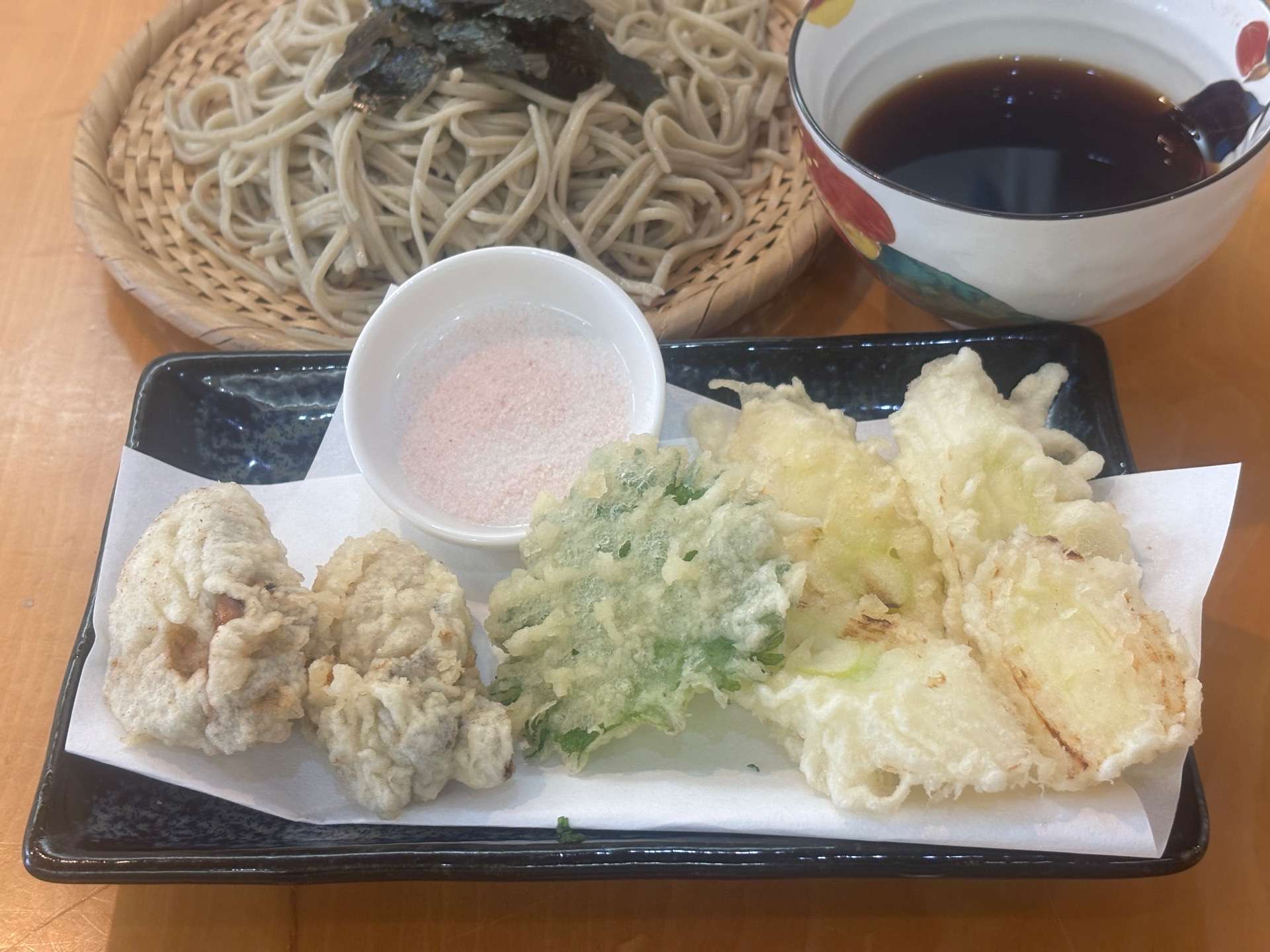 牡蠣天&深谷ねぎ天ざる(冬季限定)