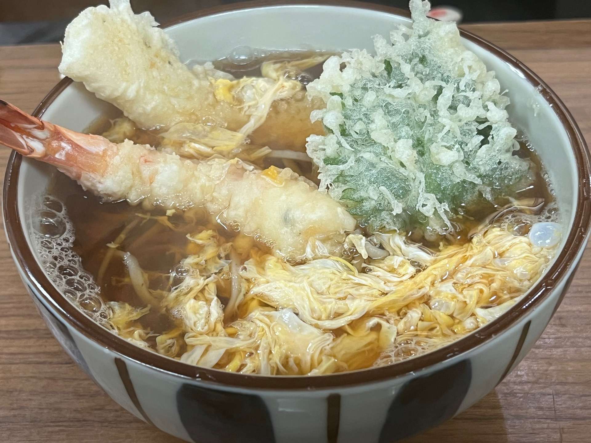 海老天&いか天玉子とじ